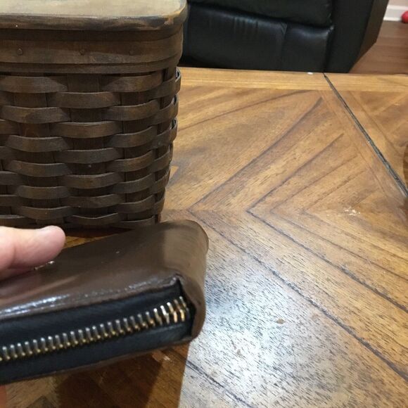 Prada Womens Zip Around Logo Leather Continental Wallet *PROJECT * DAMAGED - Picture 9 of 16